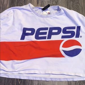 Pepsi Cropped Long Sleeve Tee